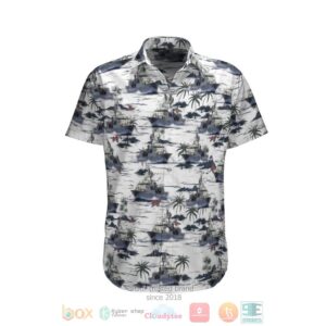 Hmas Anzac Ffh 150 Royal Australian Navy White Hawaiian Shirt