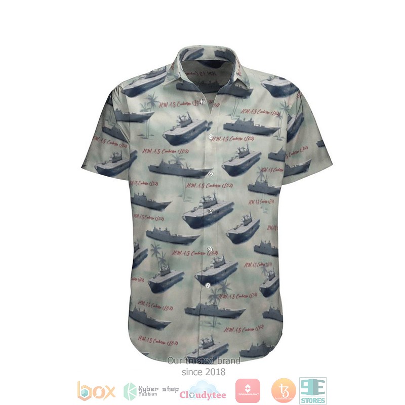 Hmas Canberra L02 Royal Australian Navy Hawaiian Shirt Hmas Canberra L02 Royal Australian Navy Hawaiian Shirt
