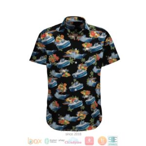 Hmas Canberra L02 Royal Australian Navy Black Hawaiian Shirt