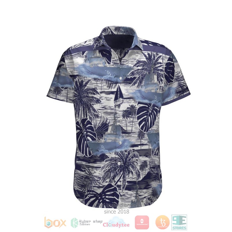 Hmas Hobart Ddg 39 Royal Australian Navy Purple Hawaiian Shirt