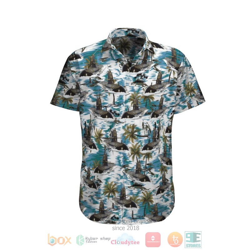 Hmas Rankin Ssg 78 Royal Australian Navy White Hawaiian Shirt