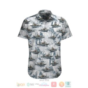 Hmas Sirius O 266 Royal Australian Navy White Hawaiian Shirt