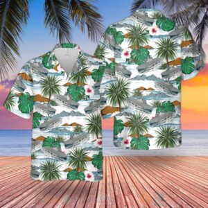 Hms Ocean Landing Platform Helicopter Hawaiian Shirt