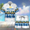 Corona Extra Beer Tropical Pineapple Hawaiian Shirt Beach Shorts