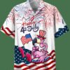 Happy 4Th Of July Flamingo Us Flag Hawaiian Shirt