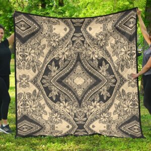 Hawaii Polynesian Plumeria Premium Quilts J1