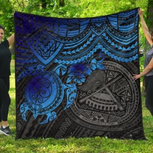Hawaii Polynesian Turtle Hibiscus Premium Quilts BN15