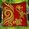 Hawaii Polynesian Turtle Kanaka Maoli Premium Quilts BN11