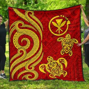 Hawaii Polynesian Turtle Kanaka Maoli Premium Quilts BN11