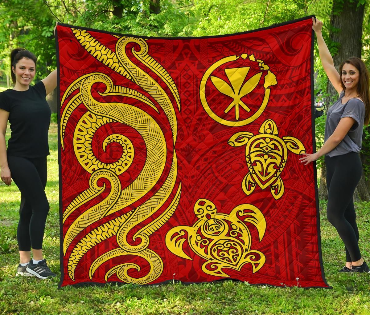 Hawaii Polynesian Turtle Kanaka Maoli Premium Quilts BN11 Hawaii Polynesian Turtle Kanaka Maoli Premium Quilts BN11