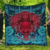 Hawaii Tiki Sun God Palm Tree Hibiscus Premium Quilts BN15
