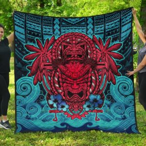 Hawaii Tiki Sun God Palm Tree Hibiscus Premium Quilts BN15
