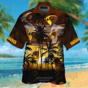 Hawthorn Hawks Hawaiian Shirt And Shorts