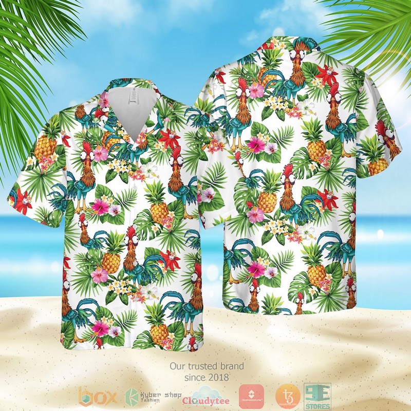 Hei Hei Chicken Pineapple Hawaiian Shirt Hei Hei Chicken Pineapple Hawaiian Shirt