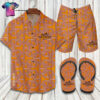 Hermes Monogram Full Print Hawaiian Shirt Beach Shorts And Flip Flops