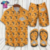 Hermes Symbol Full Print Hawaiian Shirt Beach Shorts And Flip Flops