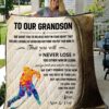 Hockey_To Our Grandson We Want You To Believe Deep In Your Heart Quilt Buckcherry Album Covers Quilt Blanket