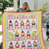 Home Sweet Gnome Quilt Blanket All Season Plus Size Quilt Blanket