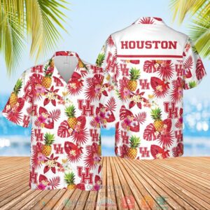 Houston Cougars MenS Basketball Ncaa Pineapple Hawaiian Shirt