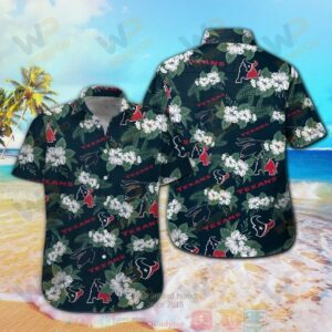 Houston Texans Hibiscus Hawaiian Shirt And Shorts