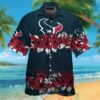 Houston Texans Red Tropical Plants Hawaii Shirt