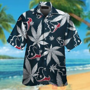 Houston Texans Weed Dark Blue Hawaii Shirt