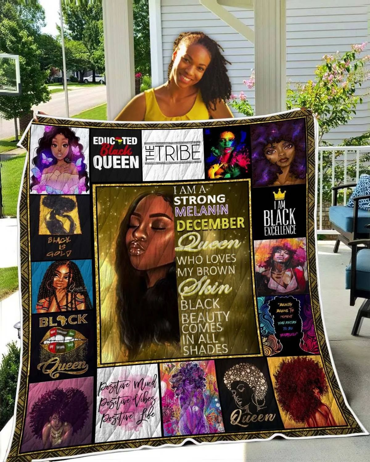 I Am A Strong Melanin December Black Queen Quilt Quilt Single I Am A Strong Melanin December Black Queen Quilt Quilt Single