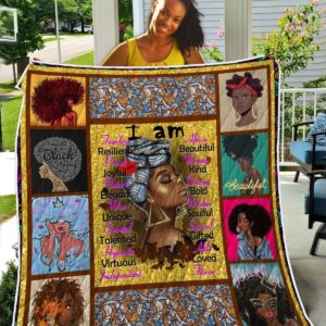 I Am Black Women Quilt Quilt Single