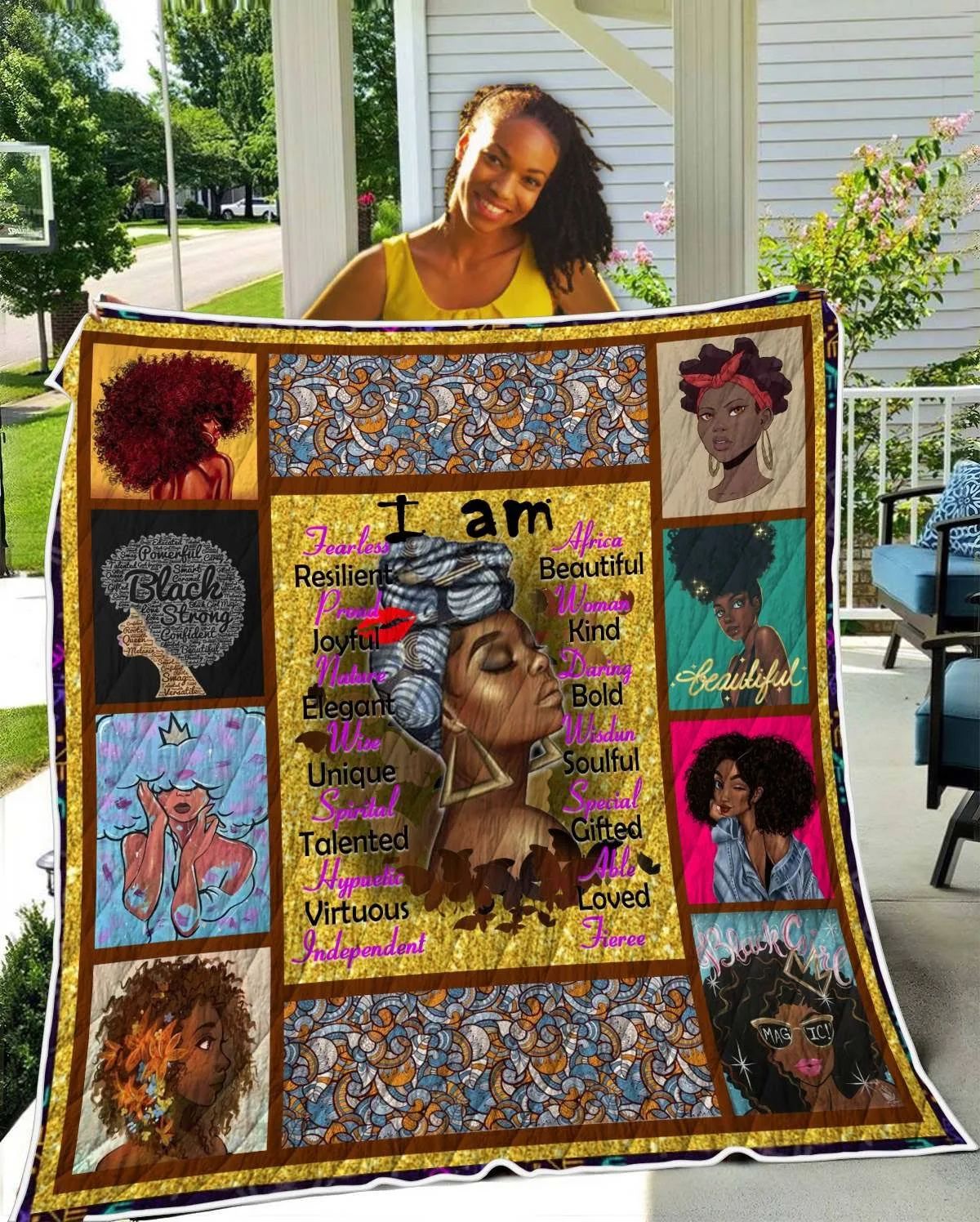 I Am Black Women Quilt Quilt Single I Am Black Women Quilt Quilt Single