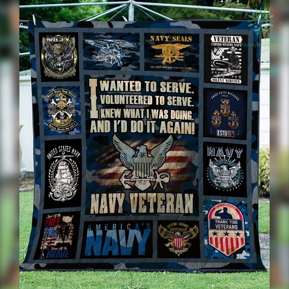 I Wanted To Serve I Volunteered To Serve Navy Quilts Blanket Dhc090120745Td I Wanted To Serve I Volunteered To Serve Navy Quilts Blanket Dhc090120745Td