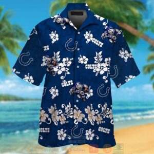 Indianapolis Colts Logo Blue Hawaiian Shirt And Shorts