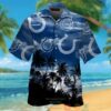 Indianapolis Colts Palm Tree Blue Black Hawaiian Shirt And Shorts