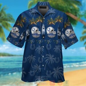 Indianapolis Colts Surfboard Palm Tree Hawaiian Shirt And Shorts