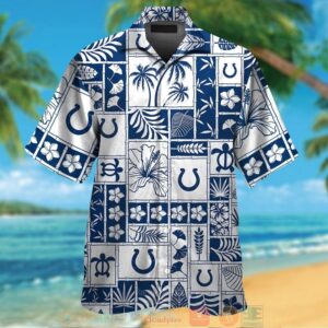 Indianapolis Colts Tropical Plants White Hawaii Shirt