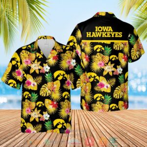Iowa Hawkeyes MenS Basketball Ncaa Pineapple Hawaiian Shirt