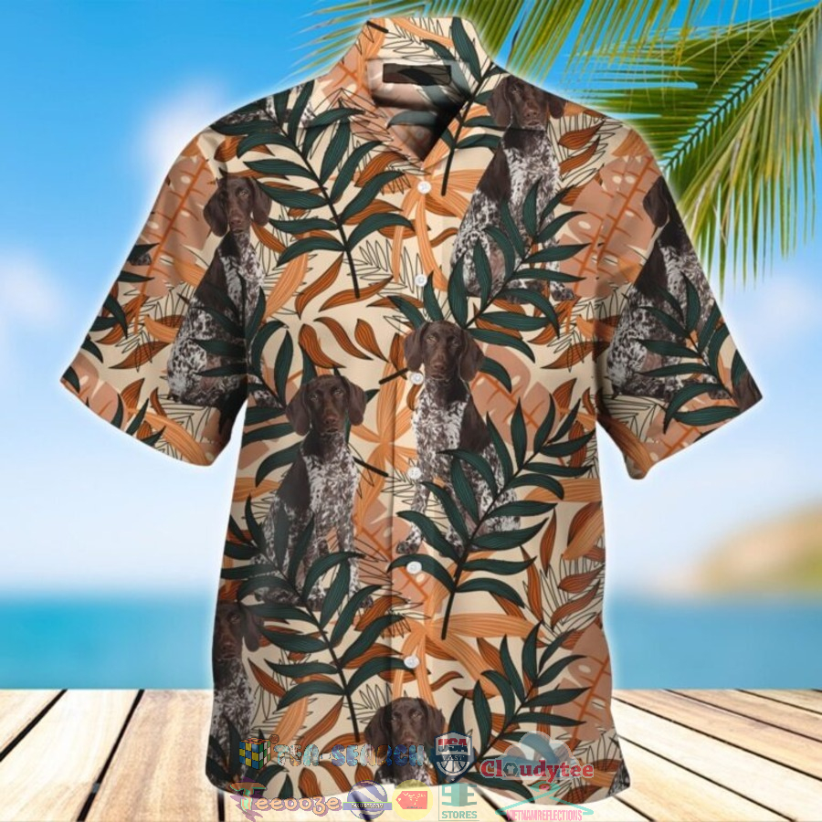 German Shorthaired Pointer Tropical Hawaiian Shirt And Shorts German Shorthaired Pointer Tropical Hawaiian Shirt And Shorts