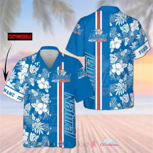 Personalized Natural Light Tropical Hawaiian Shirt Beach Short