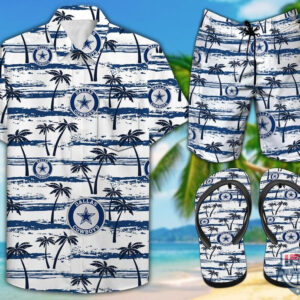 Dallas Cowboys Hawaiian Shirt Beach Short And Flip Flops
