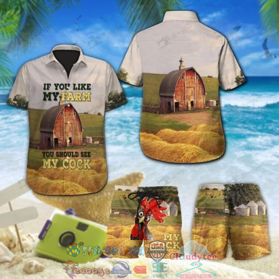 If You Like My Farm You Should See My Cock Hawaiian Shirt And Shorts If You Like My Farm You Should See My Cock Hawaiian Shirt And Shorts