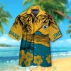 Jacksonville Jaguars Hibiscus Gold Hawaiian Shirt And Shorts