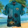 Jacksonville Jaguars Palm Trees Dark Teal Hawaii Shirt