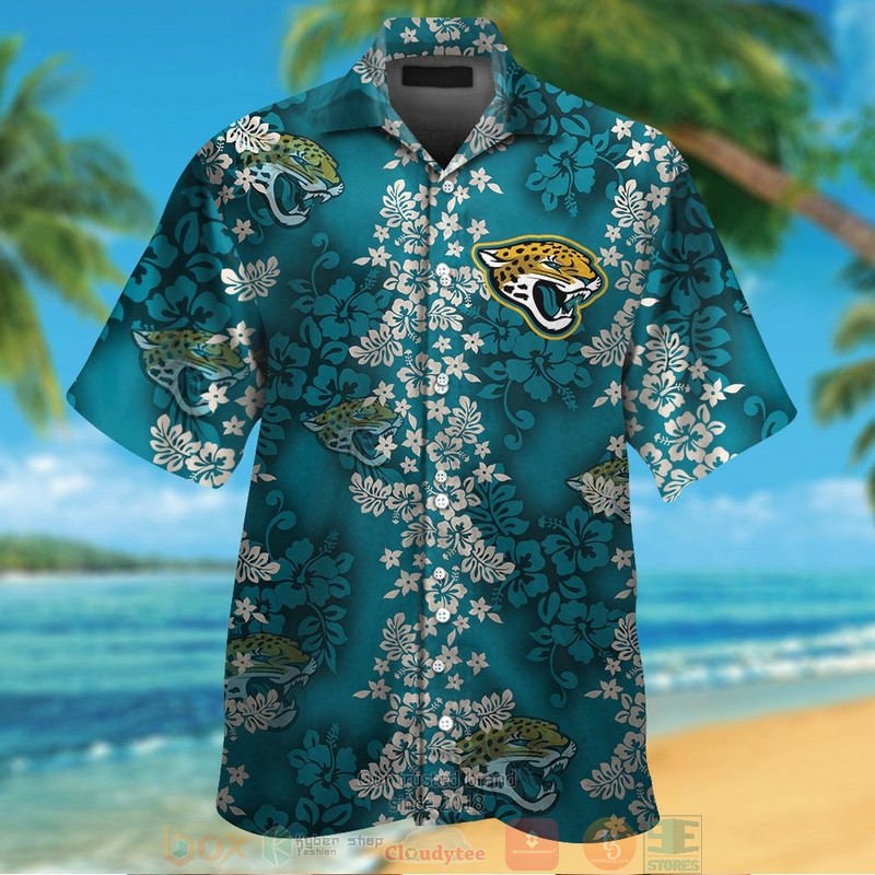 Jacksonville Jaguars Tropical Plants Teal Hawaii Shirt Jacksonville Jaguars Tropical Plants Teal Hawaii Shirt