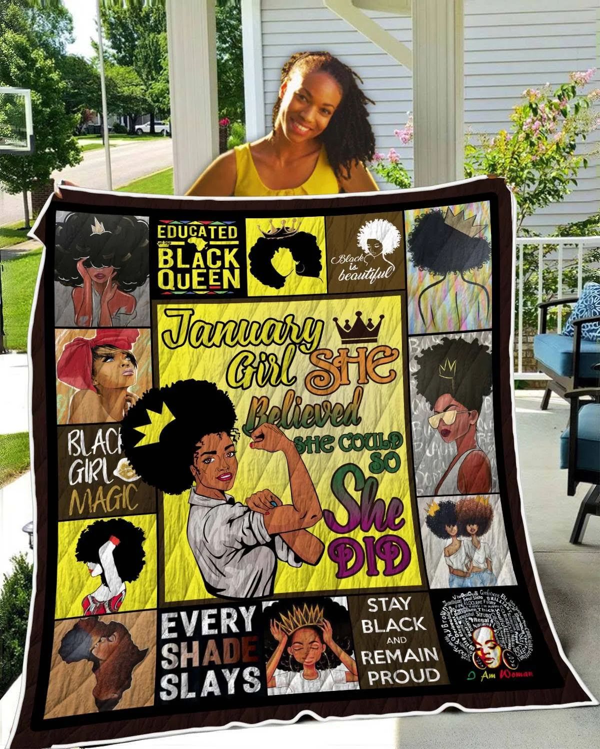 January Girl She Believed She Could So She Did Quilt Quilt Single January Girl She Believed She Could So She Did Quilt Quilt Single