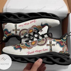Jesus Faith Hope Love Mandala Max Soul Shoes