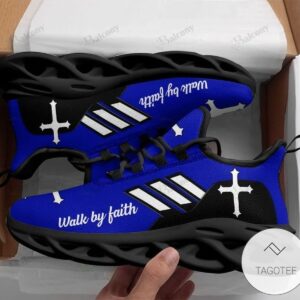 Jesus Walk By Faith Navy Max Soul Shoes