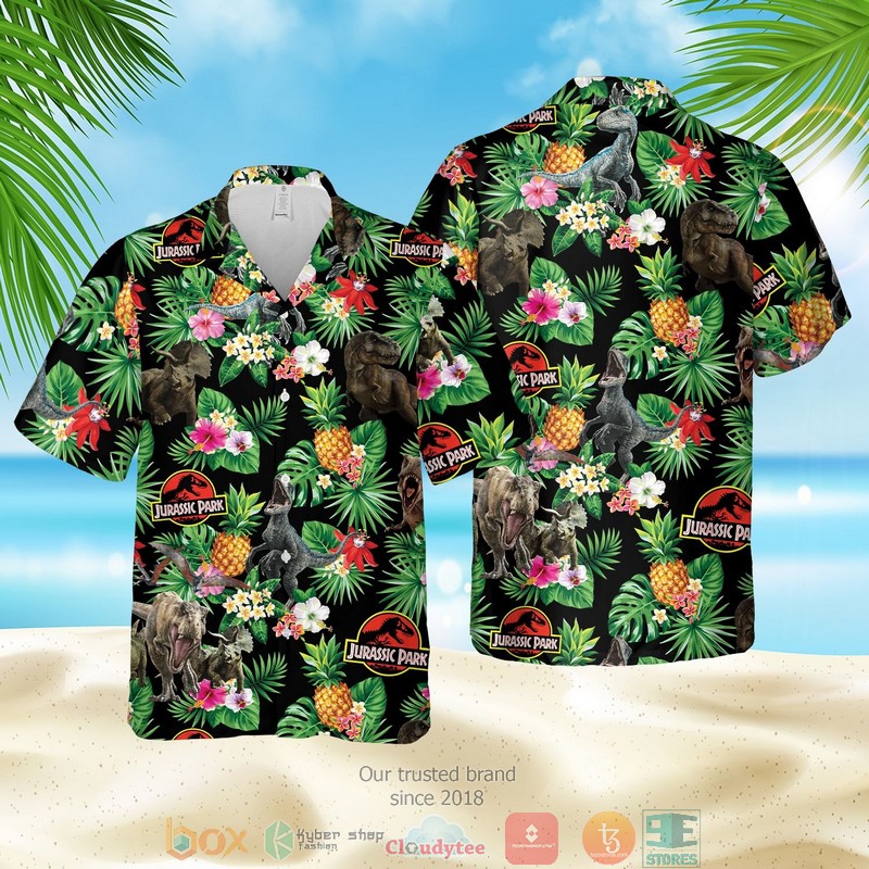 Jurassic Park Dinosaurs Pineapple Hawaiian Shirt Jurassic Park Dinosaurs Pineapple Hawaiian Shirt