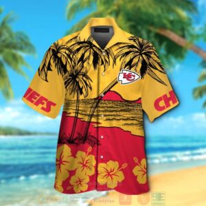 Kansas City Chiefs Hibiscus Yellow Hawaiian Shirt And Shorts