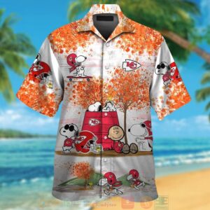 Kansas City Chiefs Snoopy Charlie Brown Autumn Hawaiian Shirt And Shorts