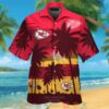 Kansas City Chiefs Palm Tree Dark Red Hawaiian Shirt And Shorts