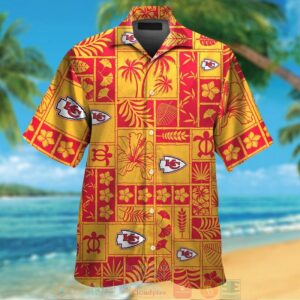 Kansas City Chiefs Tropical Plants Yellow Hawaii Shirt